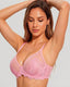 Elegant Pink Lace Full-Coverage Minimizer Bra