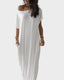 Women's Solid Color Batwing Sleeve Casual Nightdress - Cozy Sleepwear