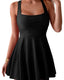 Flattering Women’s Tummy-Control Swimdress – Slimming One-Piece with Pocket