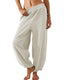 Women’s Relaxed-Fit Wide-Leg Pants with Elastic Waist and Pockets
