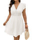 Elegant Plus Size Lace V-Neck A-Line Dress