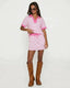 2-Piece V-Neck Polo Skort Set with Built-In Shorts