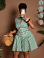 Plus Size Casual Striped Dress with Cinched Waist