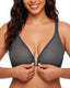 Front Closure Mesh Support Bra