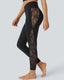 High-Waist Shaping Lace Leggings with Tummy Control and Butt-Lift