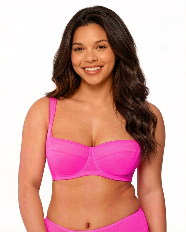 Delicately Padded Balconette Bra with Soft Fit for a Natural Lift