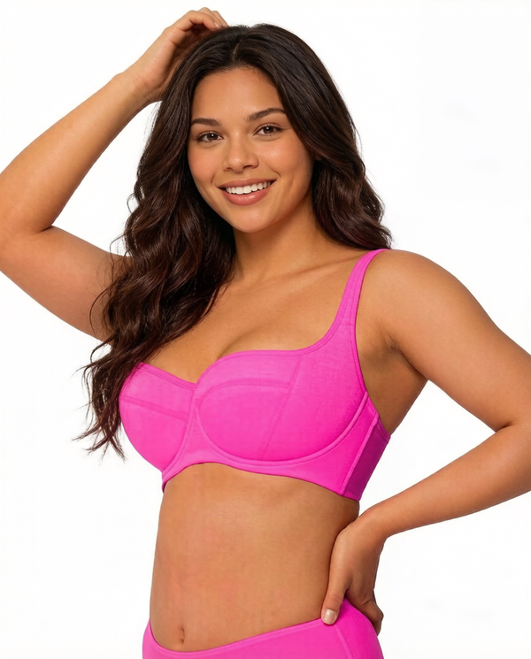 Delicately Padded Balconette Bra with Soft Fit for a Natural Lift
