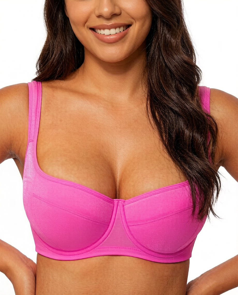 Delicately Padded Balconette Bra with Soft Fit for a Natural Lift Secondary image