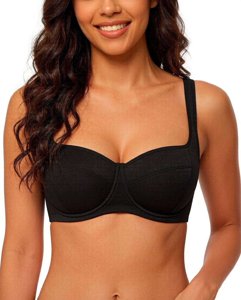 Delicately Padded Balconette Bra with Soft Fit for a Natural Lift