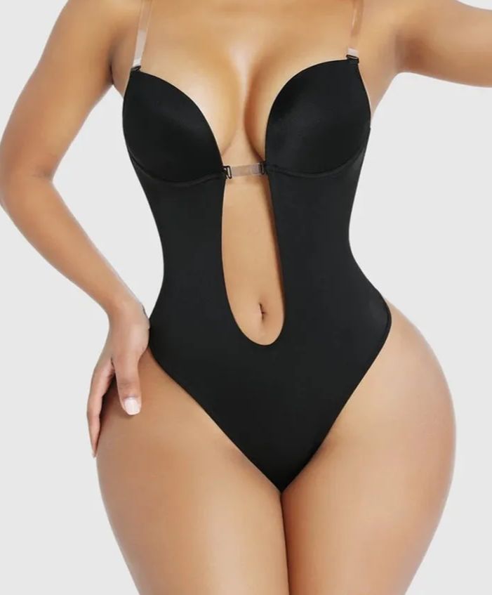 Strapless U‑Plunge Thong Bodysuit - Sleek and Flattering Fit