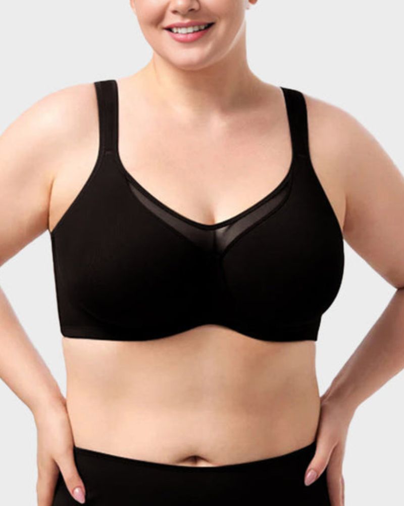 Plus Size Cooling Full-Coverage Minimizer Bra for Everyday Comfort