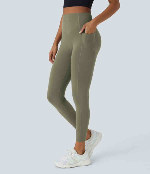 High-Waisted Butt-Lifting Shaping Leggings with Tummy Control and Side Pockets