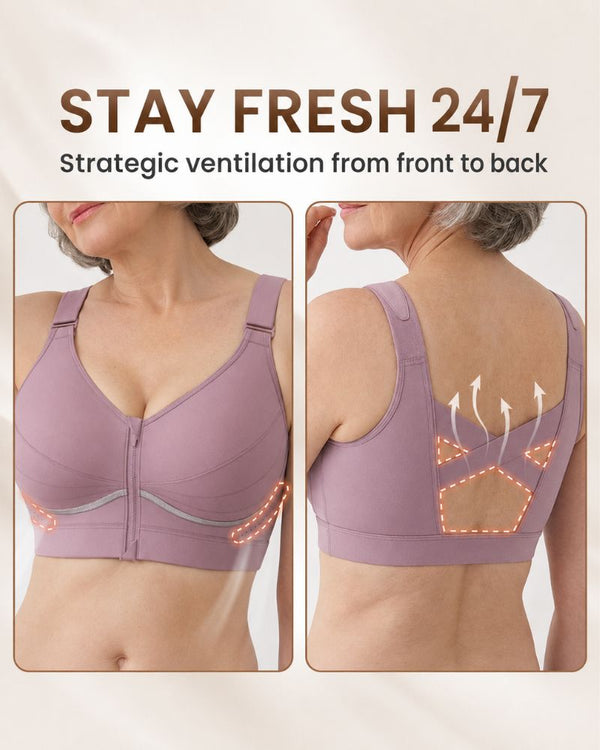 Custom-Lift Front-Zip Bra for Ultimate Posture Support