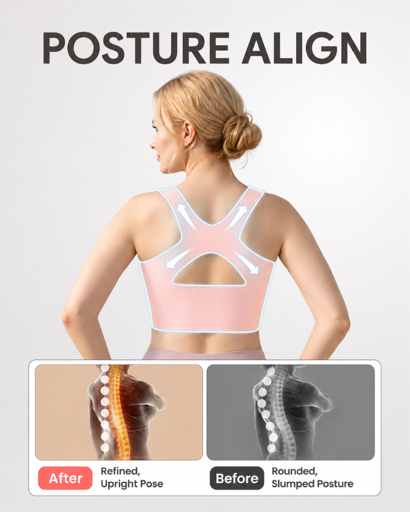 X-Back Wireless Posture Support Bra - Comfortable Back Support for All-Day Wear