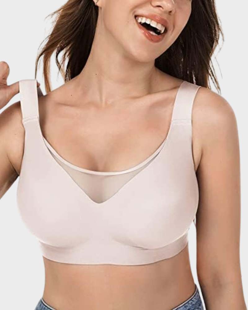 Mesh Front-Contouring Bra for a Sculpted Silhouette