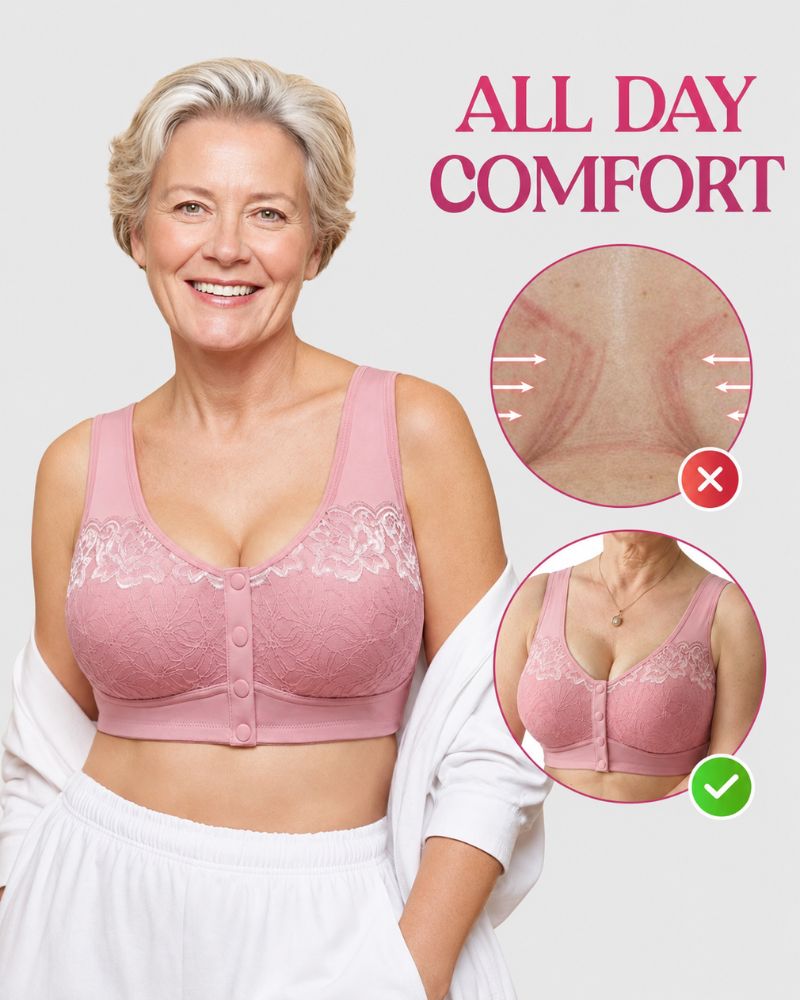 All-Day Comfort Front-Closure Wireless Support Bra