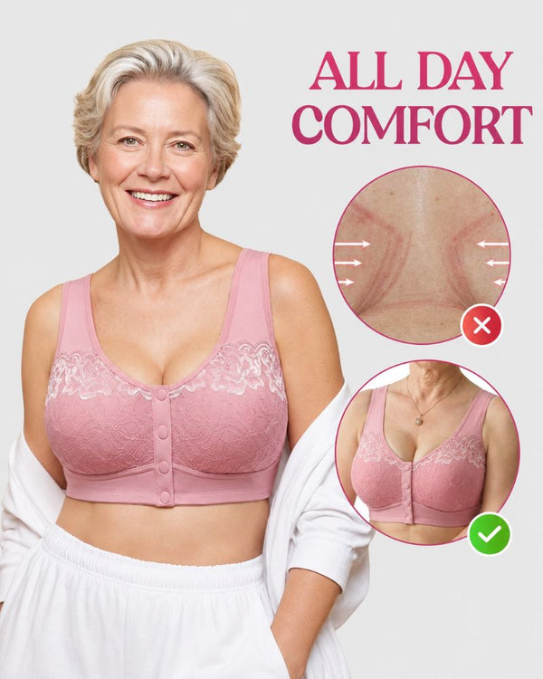 All-Day Comfort Front-Closure Wireless Support Bra