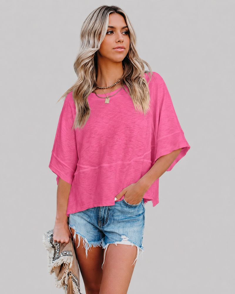 Relaxed-Fit Flared-Sleeve T-Shirt