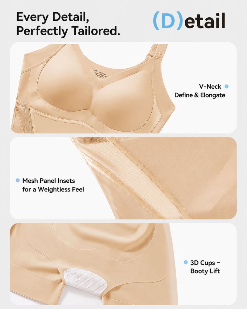 Cooling Tummy-Control Shapewear Bodysuit with Butt-Lift for a Sleek, Sculpted Silhouette