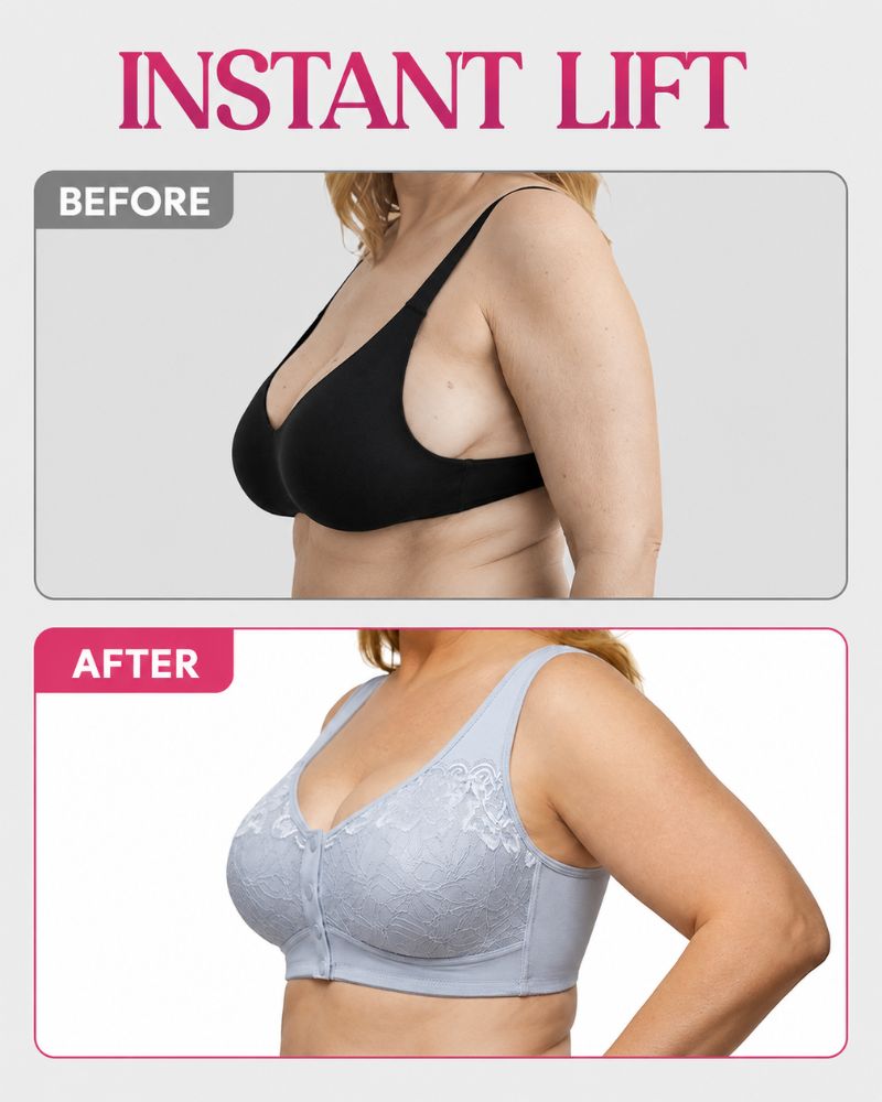 All-Day Comfort Front-Closure Wireless Support Bra