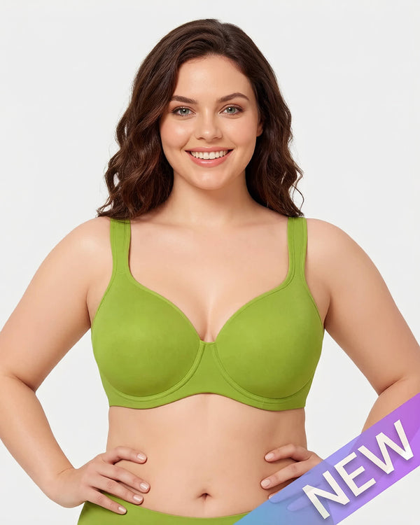 Soft Plus-Size Full-Coverage Unlined Minimizer Bra for Everyday Comfort and Support