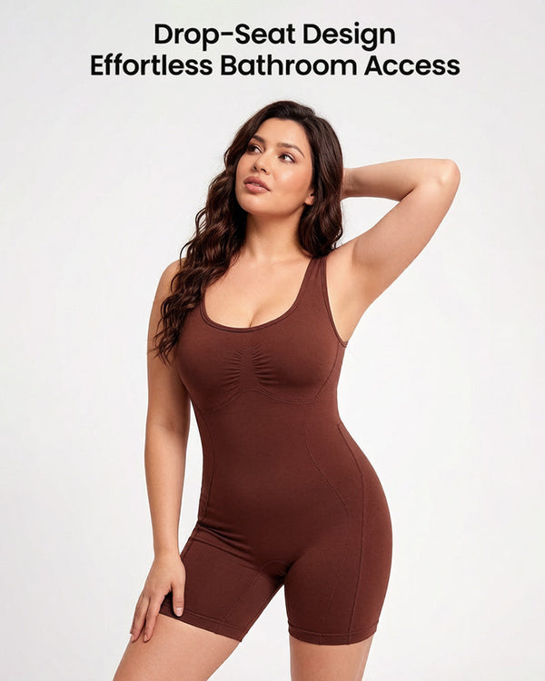 Sculpting Triple-Zone Compression Full-Body Shaping Bodysuit with Drop-Seat