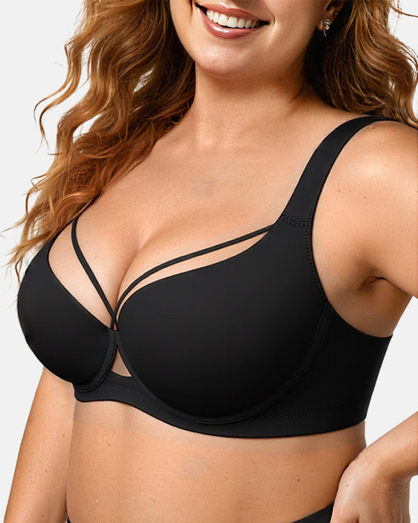 Seamless Deep-V Push-Up Bra for a Flawless Lift