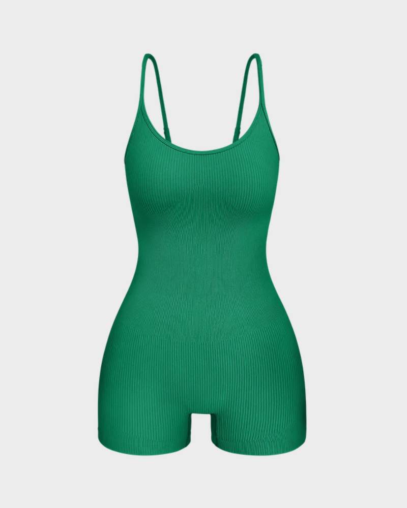 Flattering Slimming Spaghetti-Strap Romper Shorts