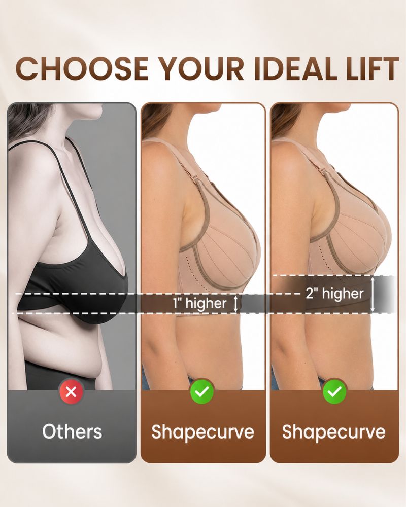 Custom-Lift Front-Zip Bra for Ultimate Posture Support
