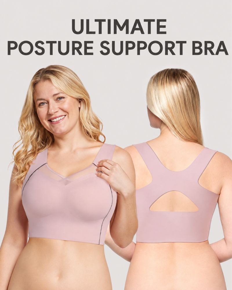 X-Back Wireless Posture Support Bra - Comfortable Back Support for All-Day Wear
