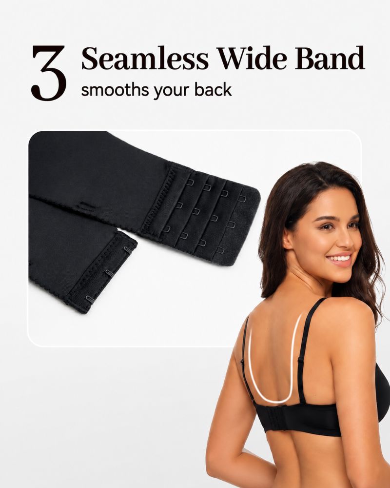 Lace-Up Padded Wireless Push-Up Bra with Gentle Lift