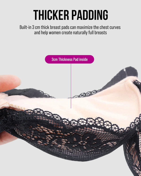 Elegant Lace Underwire Padded Push-Up Bra