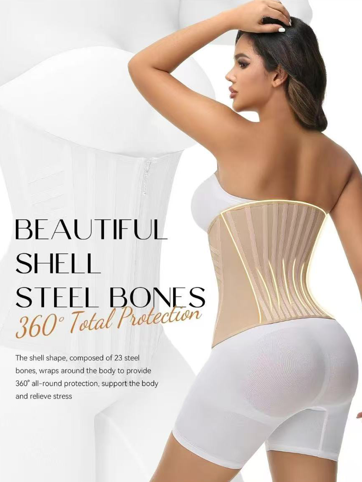 Women's Dual-Layer Compression Waist and Abdomen Belt