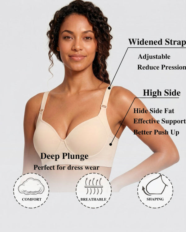 Brown Push-Up Back-Smoothing Bra