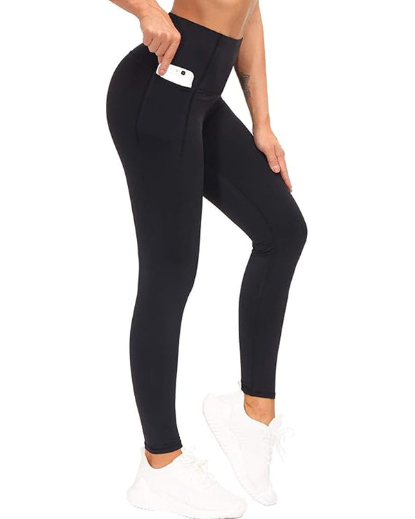 High-Waisted Butt-Lifting Shaping Leggings with Tummy Control and Side Pockets