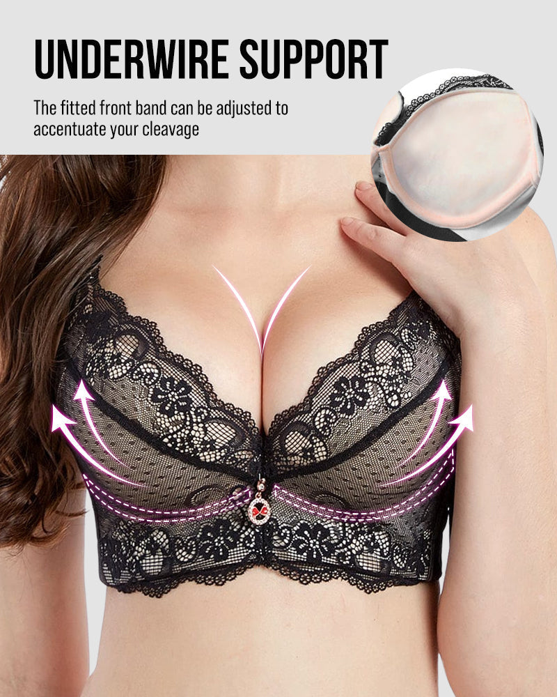 Elegant Lace Underwire Padded Push-Up Bra