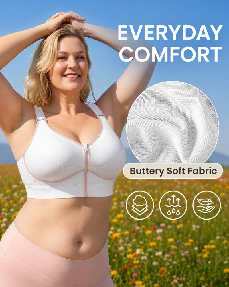 Custom-Lift Front-Zip Bra for Ultimate Posture Support