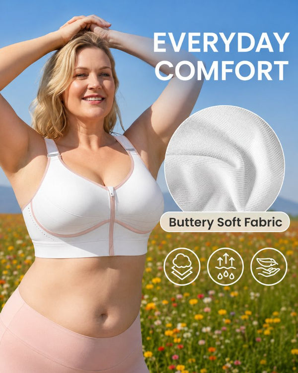Custom-Lift Front-Zip Bra for Ultimate Posture Support