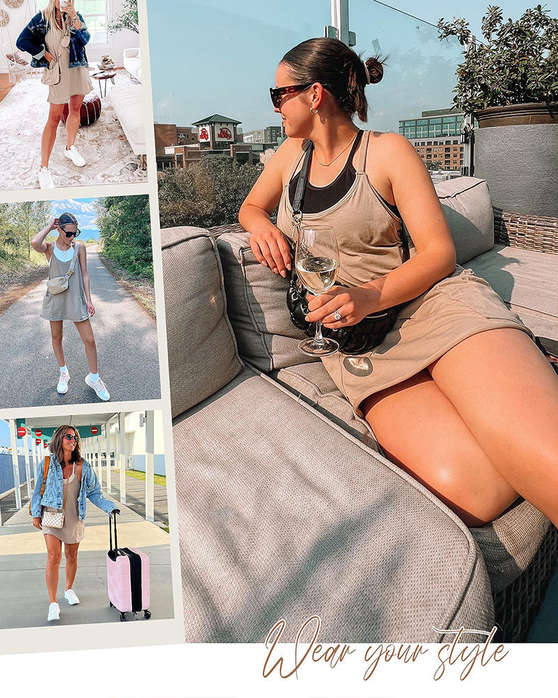 Effortless Casual Sleeveless Mini Dress with Built-In Shorts