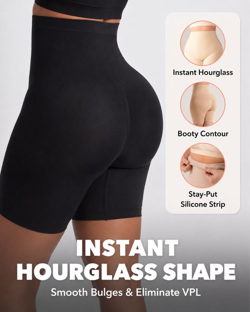 Seamless High-Waisted Shaping Shorts for a Smooth, Contoured Tummy