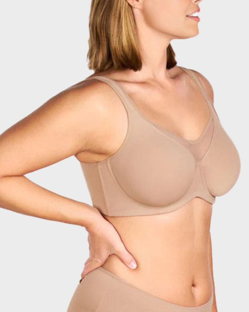 Plus Size Cooling Full-Coverage Minimizer Bra for Everyday Comfort