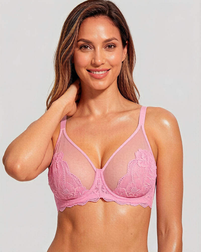 2-Pack Full-Coverage Lace Bras for Everyday Comfort