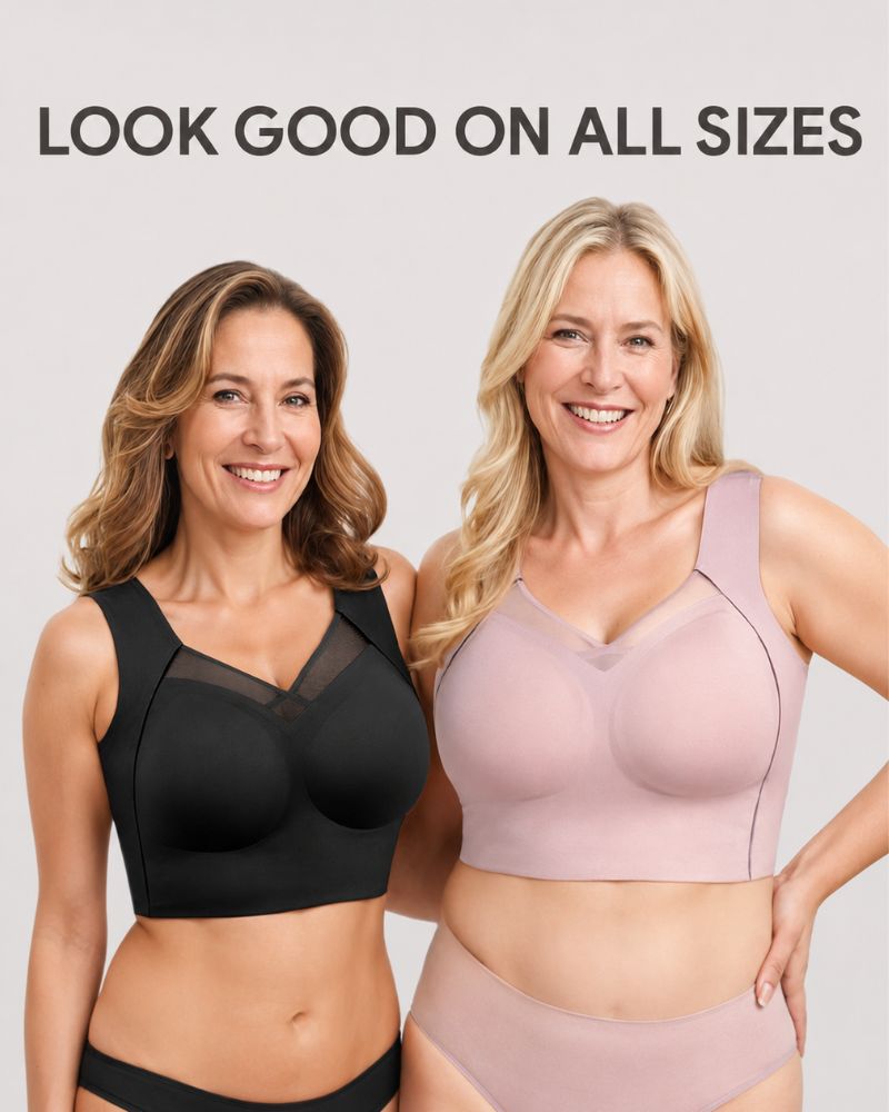 X-Back Wireless Posture Support Bra - Comfortable Back Support for All-Day Wear