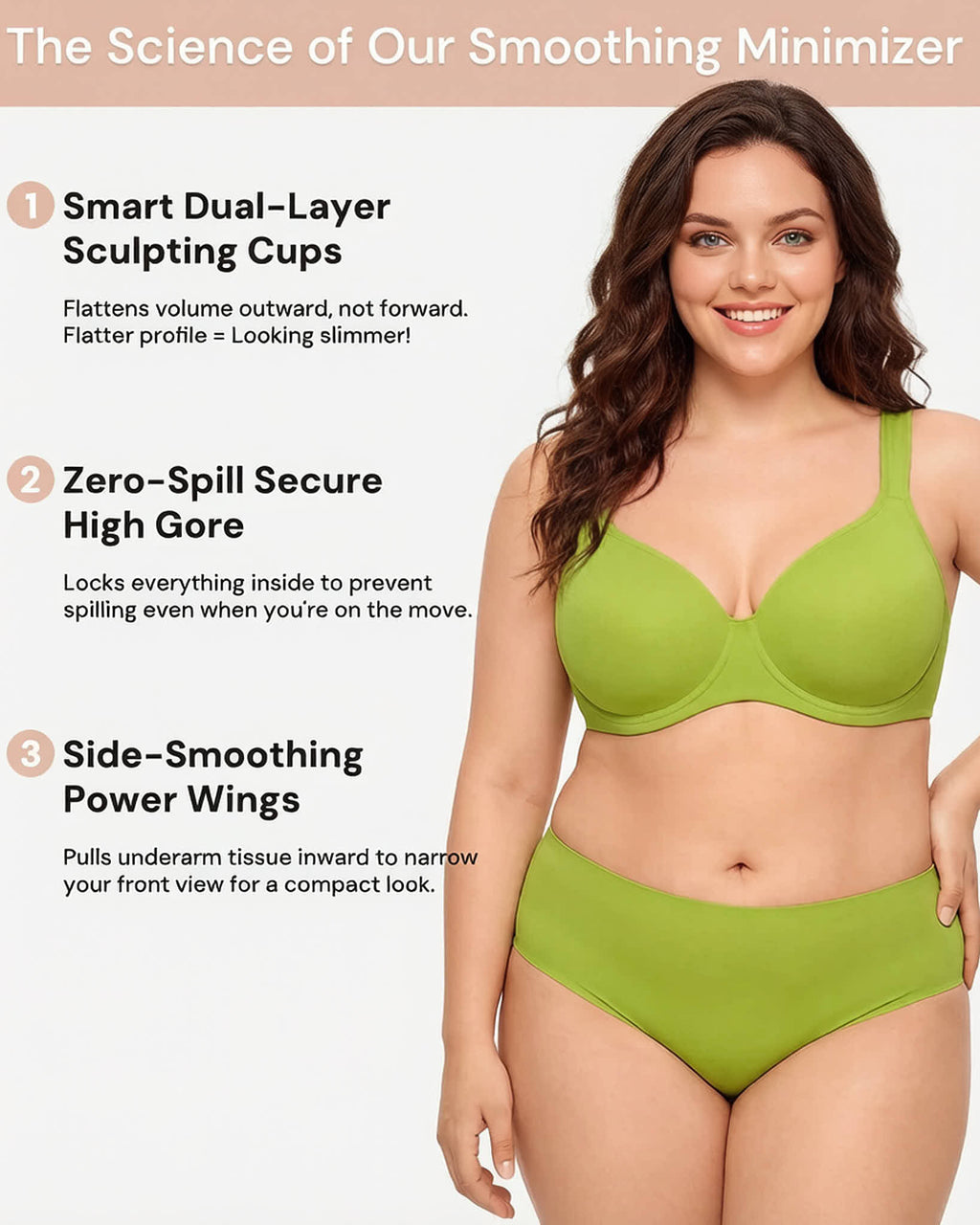 Soft Plus-Size Full-Coverage Unlined Minimizer Bra for Everyday Comfort and Support