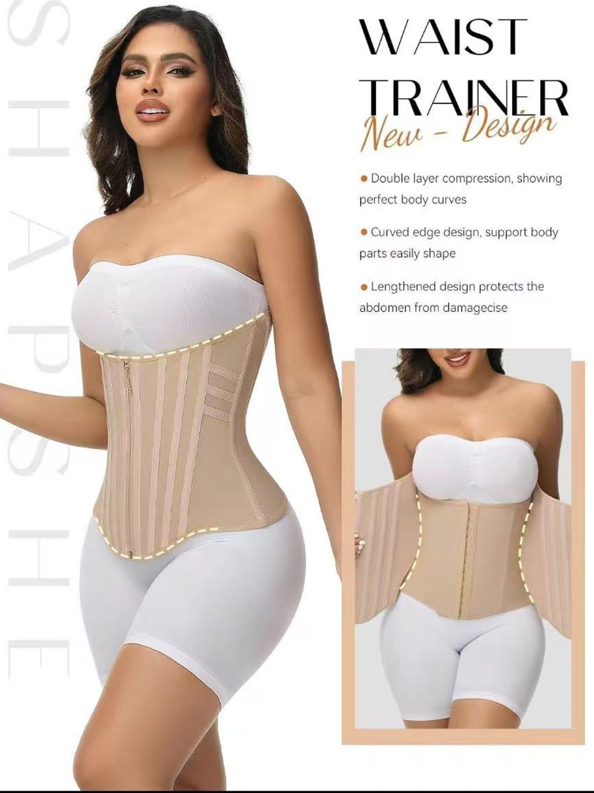 Women's Dual-Layer Compression Waist and Abdomen Belt