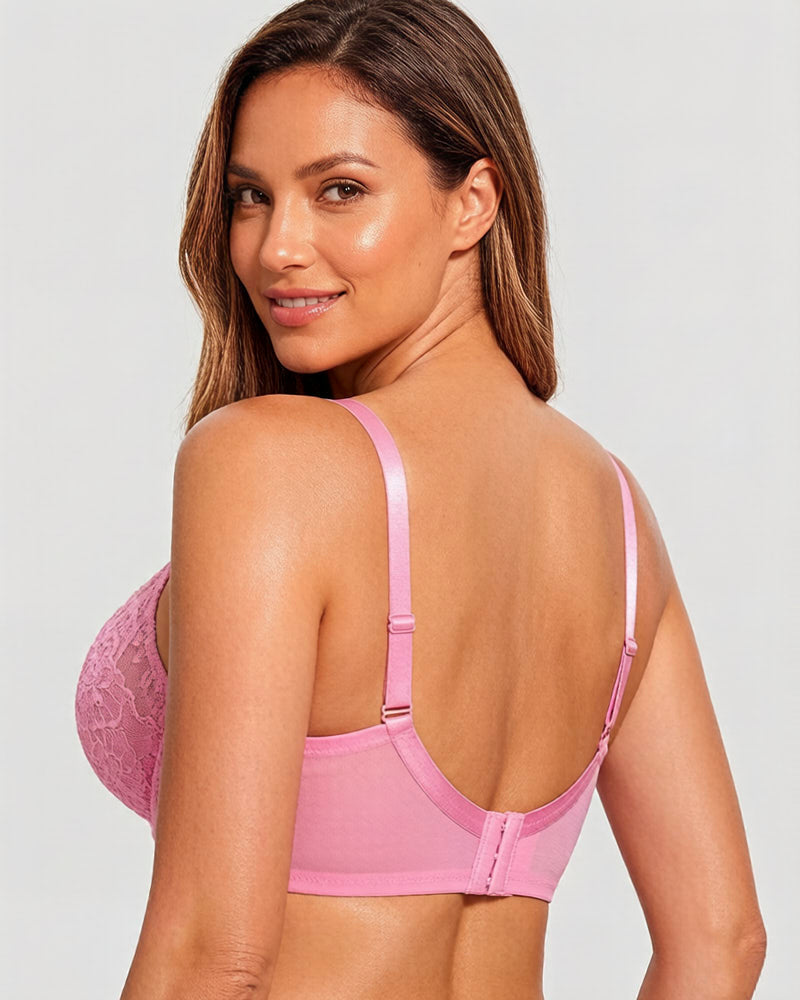 2-Pack Full-Coverage Lace Bras for Everyday Comfort