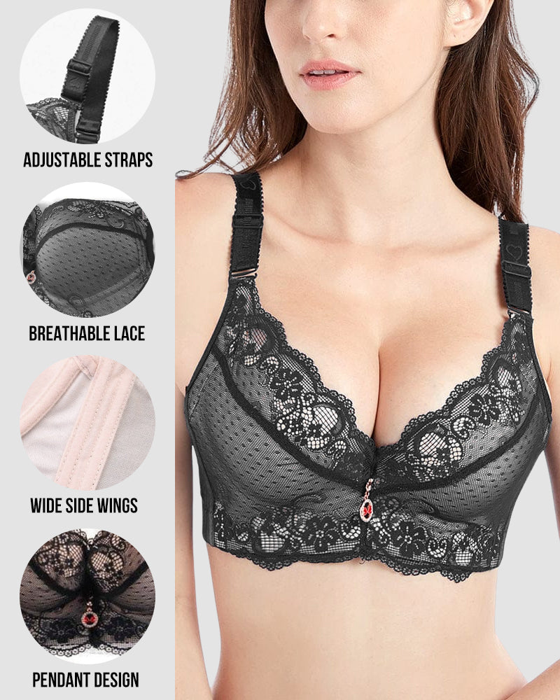 Elegant Lace Underwire Padded Push-Up Bra