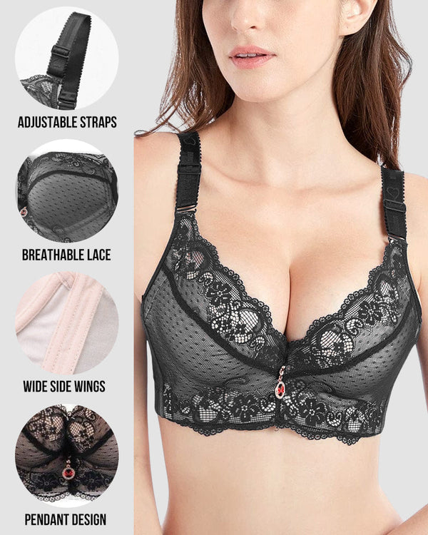 Elegant Lace Underwire Padded Push-Up Bra