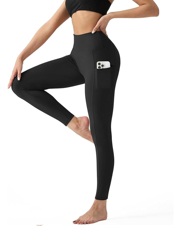 High-Waisted Butt-Lifting Shaping Leggings with Tummy Control and Side Pockets