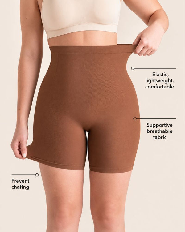Seamless High-Waisted Shaping Shorts for a Smooth, Contoured Tummy